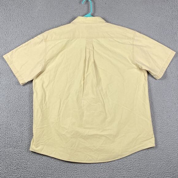 LL Bean Mens XL Regular Short Sleeve Cotton Work Shirt Khaki Field Utility - Picture 5 of 5